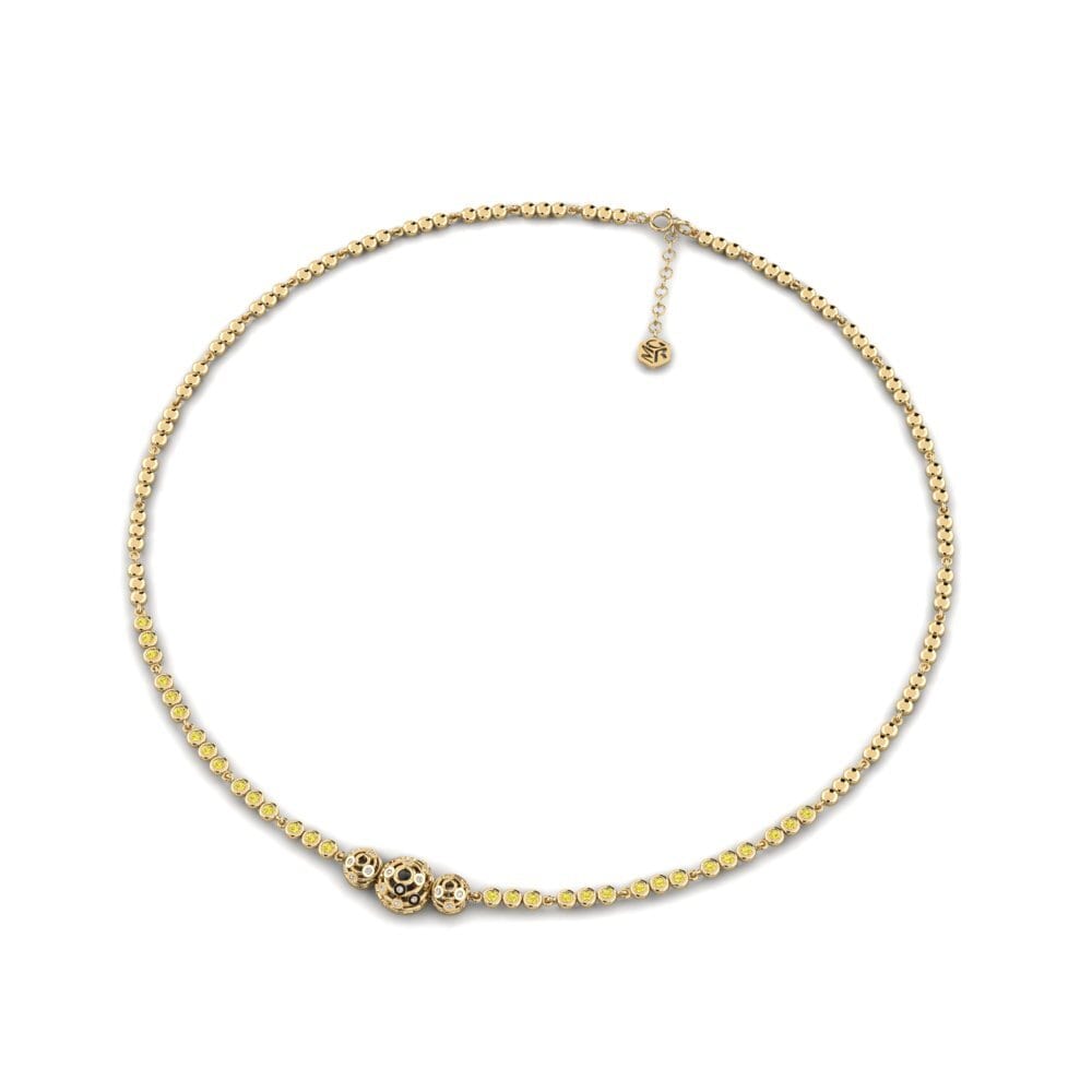 Saphir Jaune Collier Fenwi