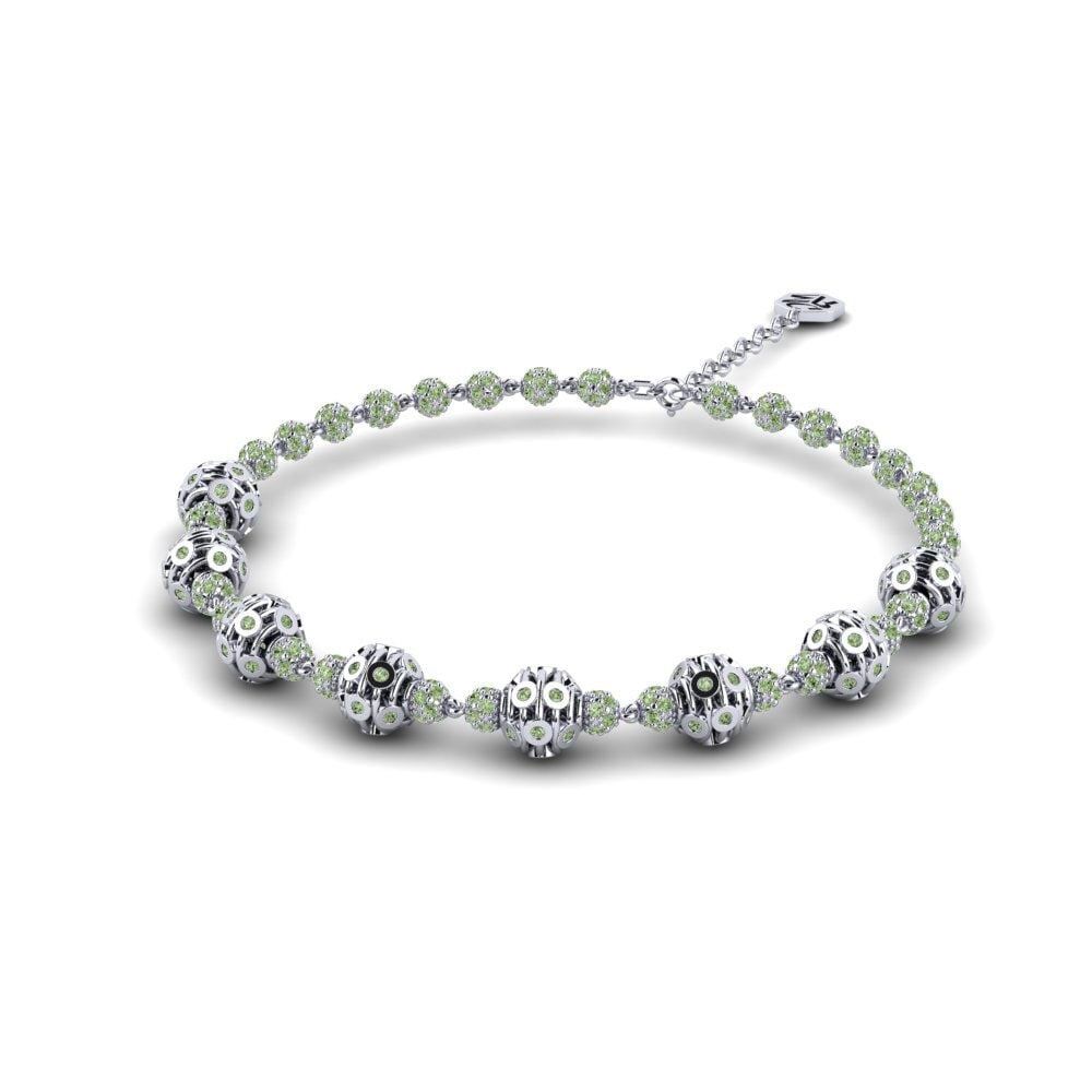 Paladio Diamante Verde Pulsera de Mujer Gaskin