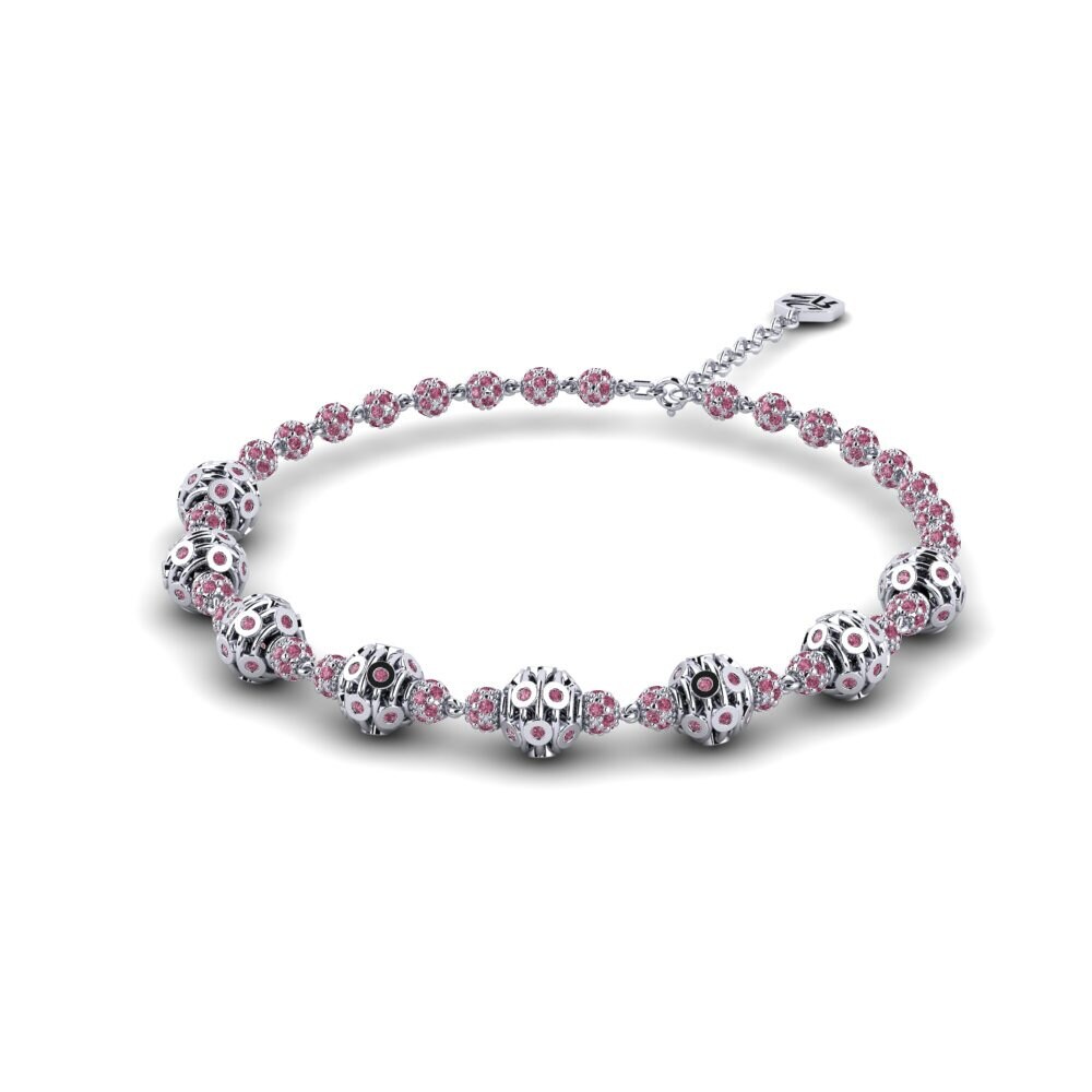 Platine 950 Grenat de Rhodolite Bracelet pour femme Gaskin