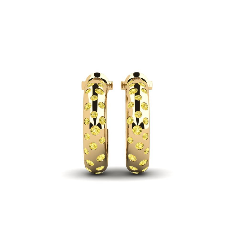 Yellow Sapphire Women's Earring Glowno