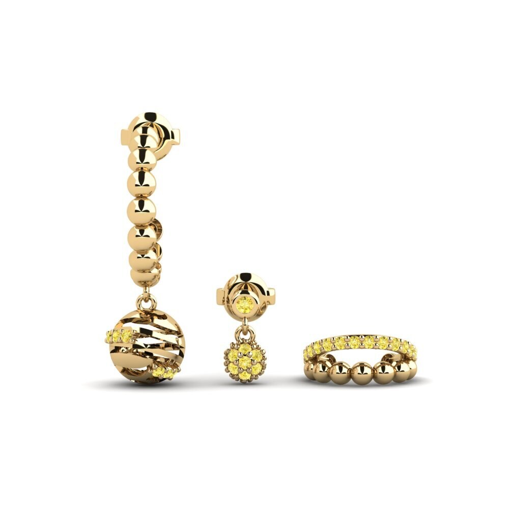 Yellow Sapphire Women's Earring Isturya - SET