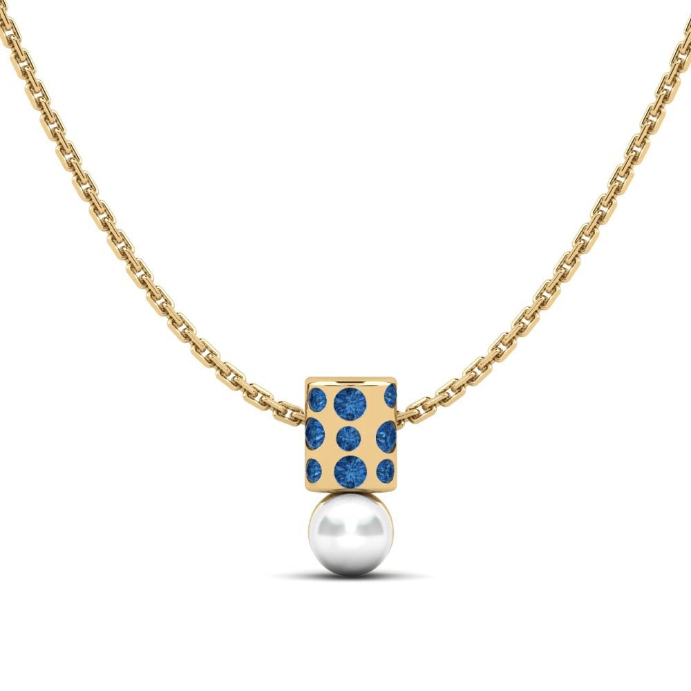 Dark Blue Zirconia Women's Pendant Kielce