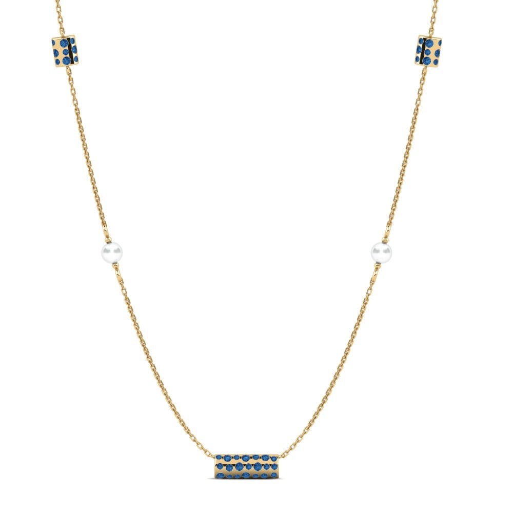 Dark Blue Zirconia Women's Necklace Koniecpol