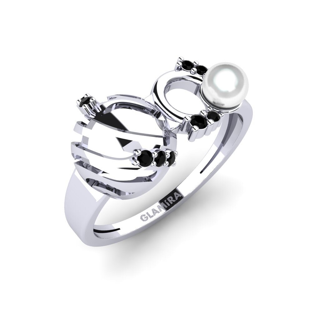 950 Platinum Black Diamond Ring Kow