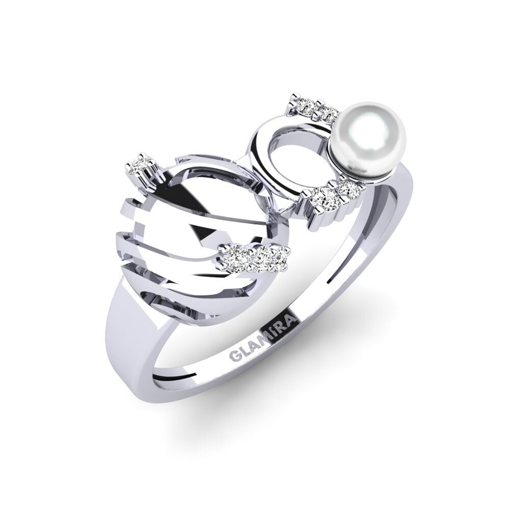 White Silver Moissanite Ring Kow
