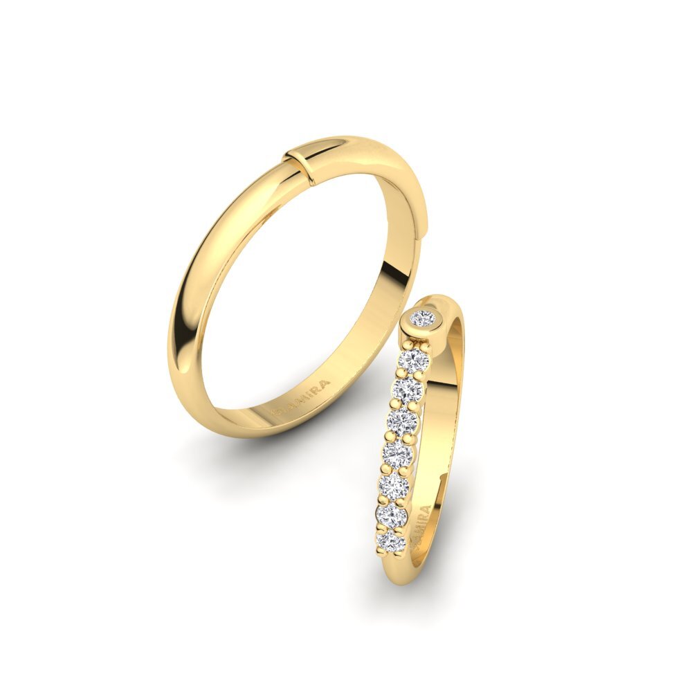 Köp Vigselring Belonging Pair i Diamant 14k Gult Guld | GLAMIRA.se