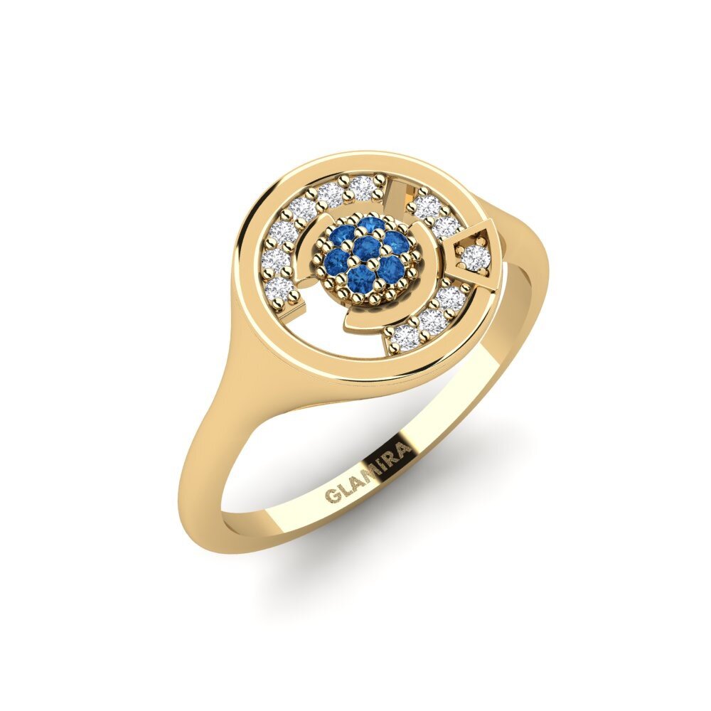 Dark Blue Zirconia Ring Alpnach