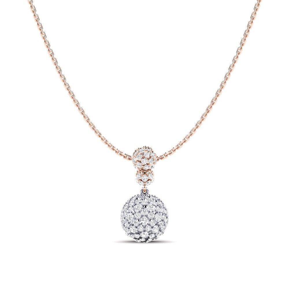 14ct Rose & White Gold Women's Pendant Barnabas
