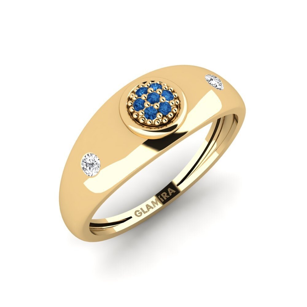 Dark Blue Zirconia Ring Bern