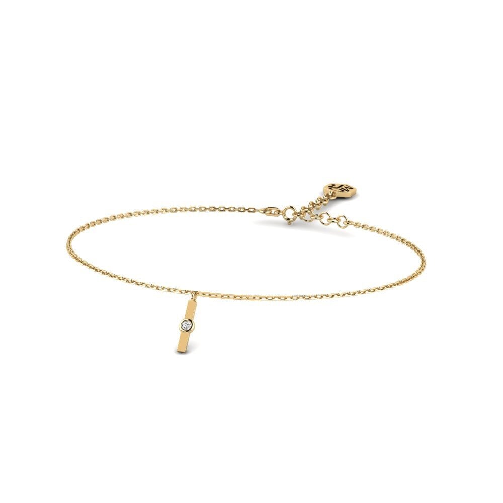 14ct Yellow Gold Moissanite Women's Bracelet Bukel