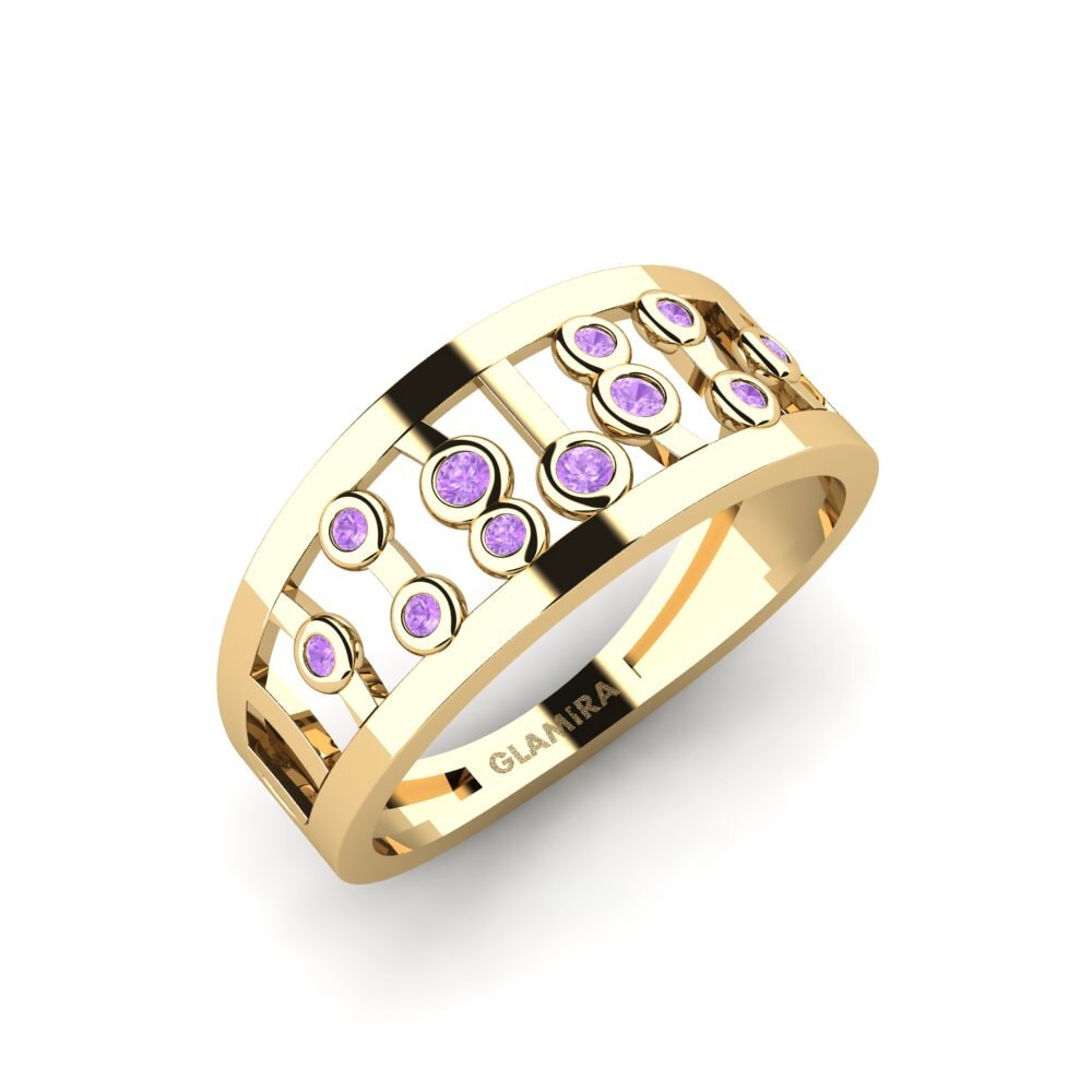 Amatista Anillo Bulonba