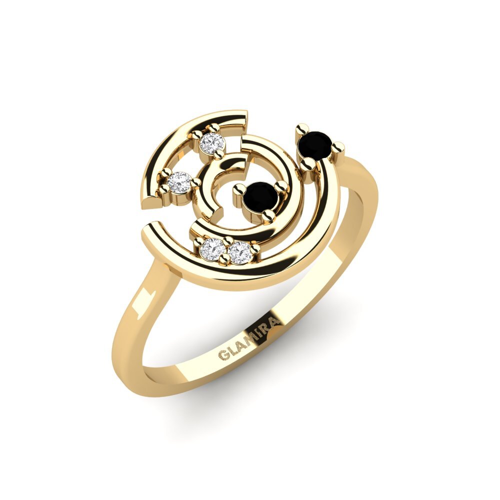 Black Sapphire Ring Concentric