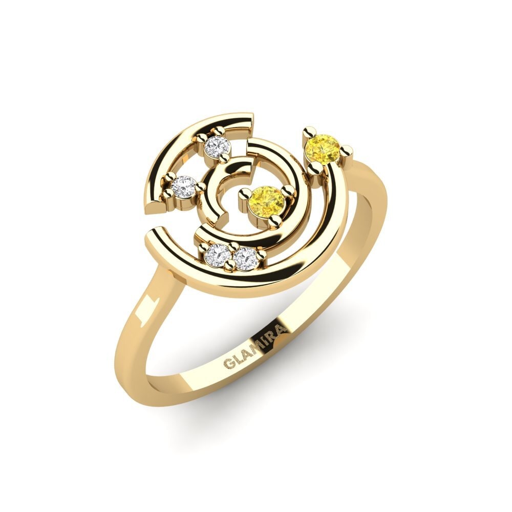 Yellow Sapphire Ring Concentric