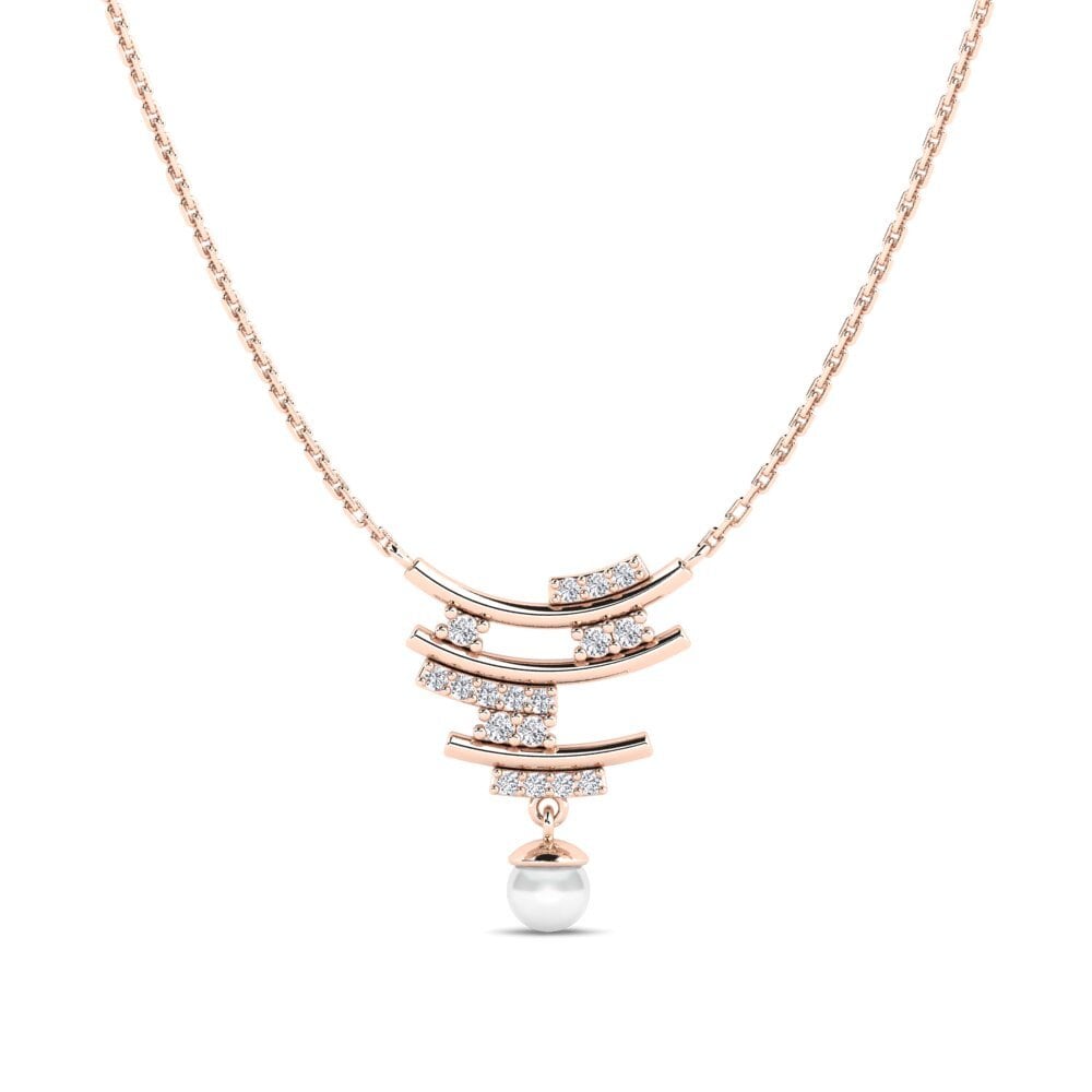 14k Oro Rosa Collar de Mujer Crissier