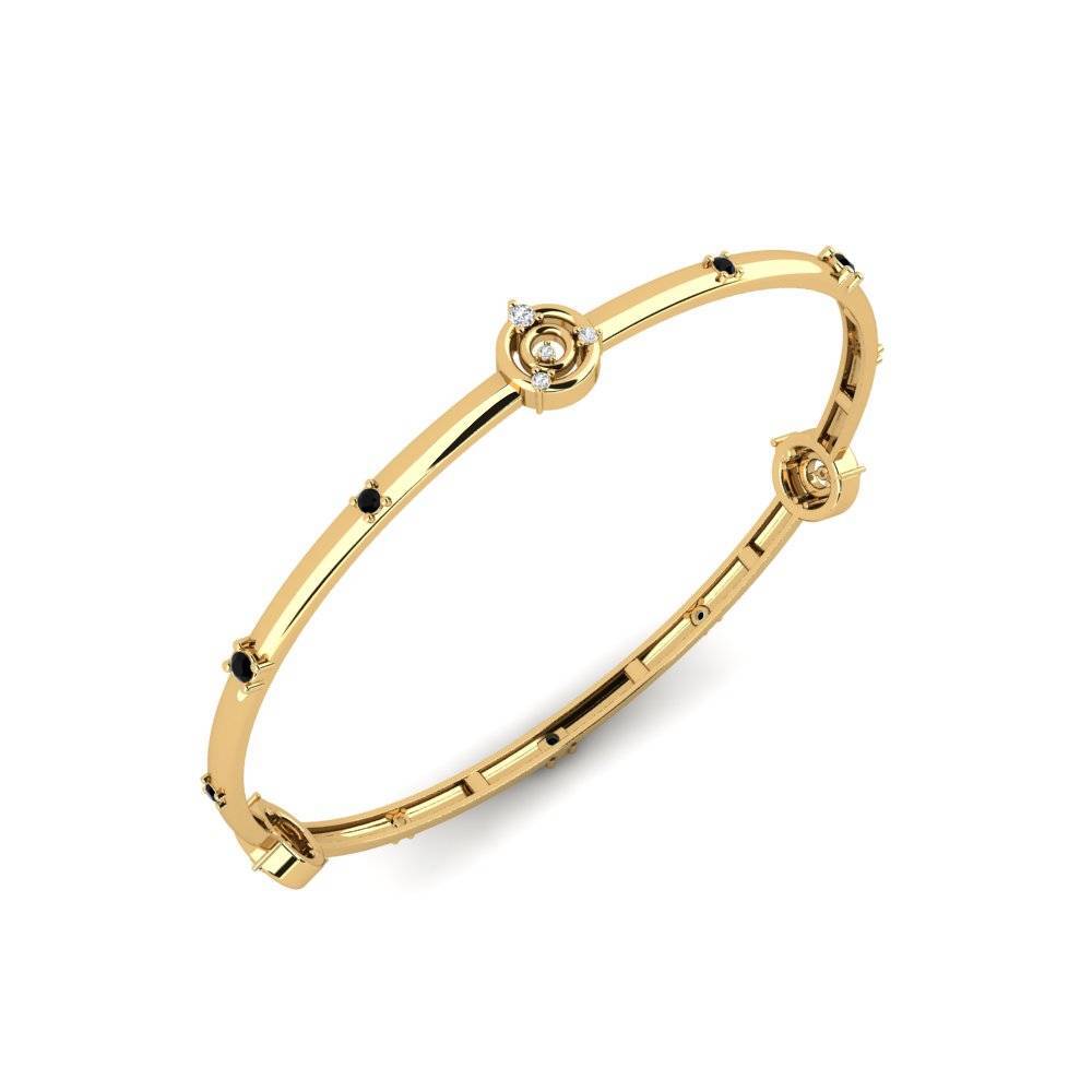 Schwarzer Saphir Damen armreif Davose