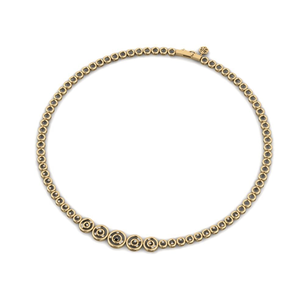 Black Sapphire Collier Dheune