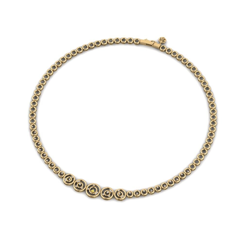 Saphir Jaune Collier Dheune