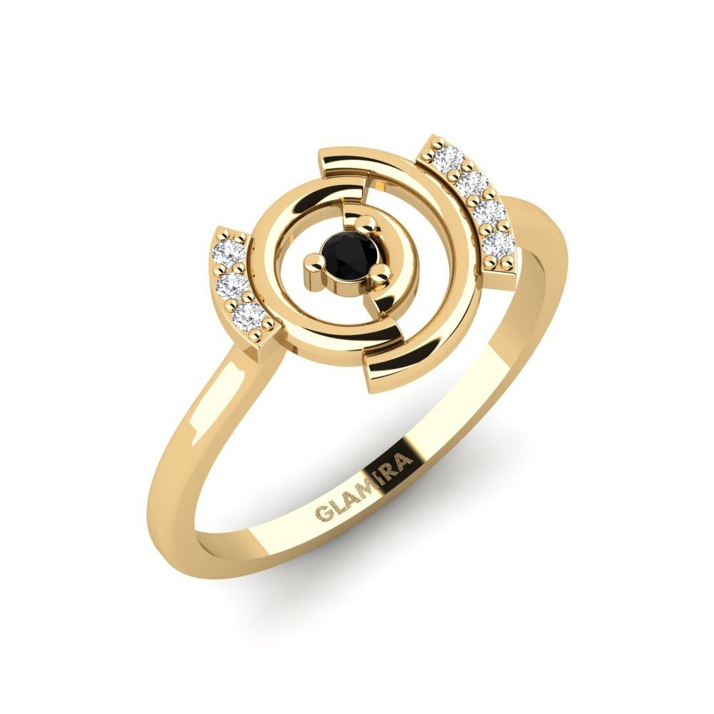Black Sapphire Ring Elliptical