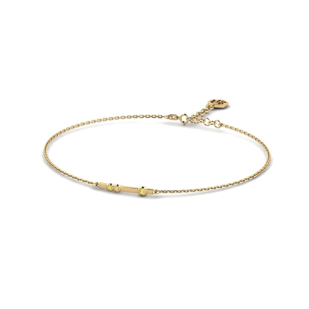 Saphir Jaune Bracelet pour femme Ensiro