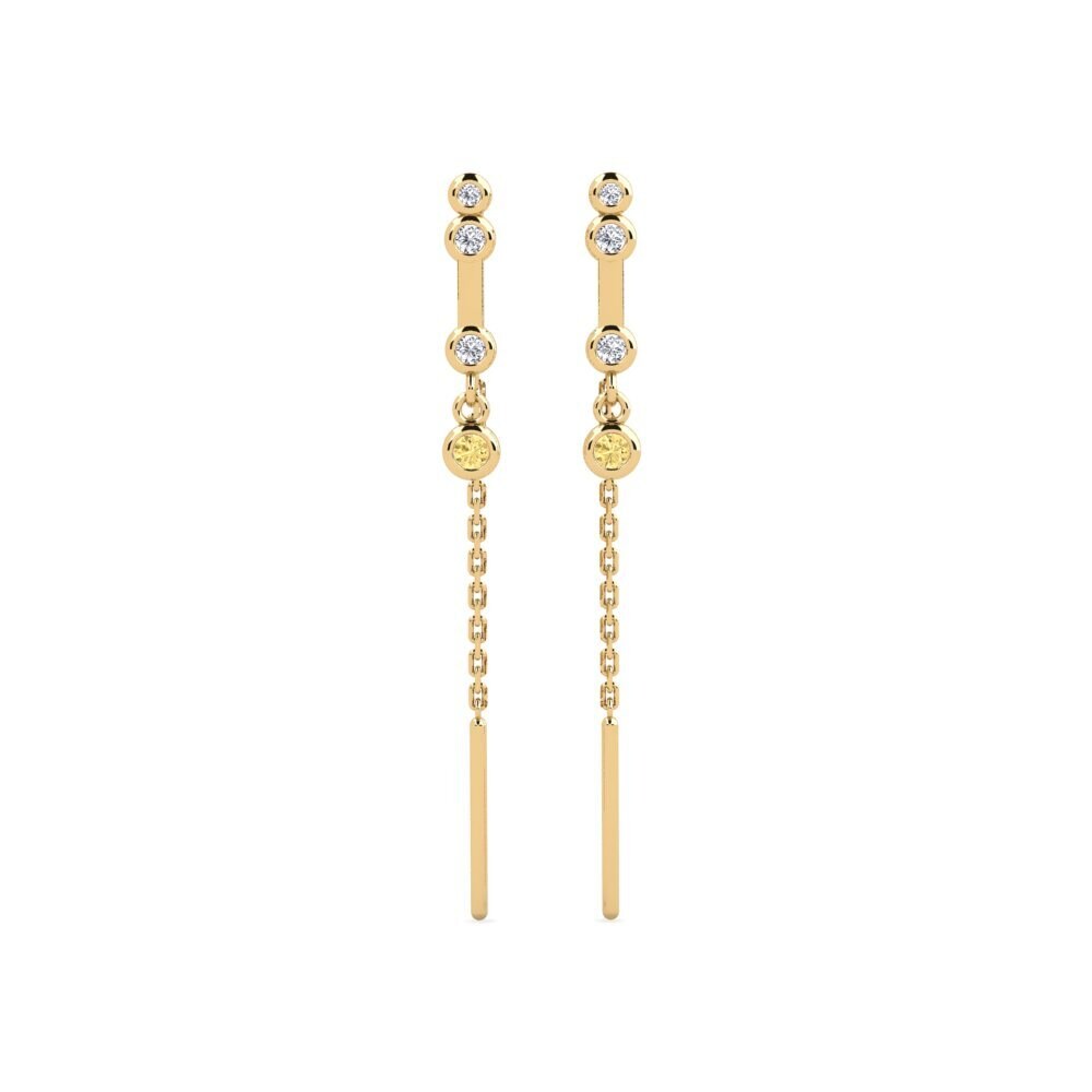 Yellow Diamond Women's Earring Gelembung