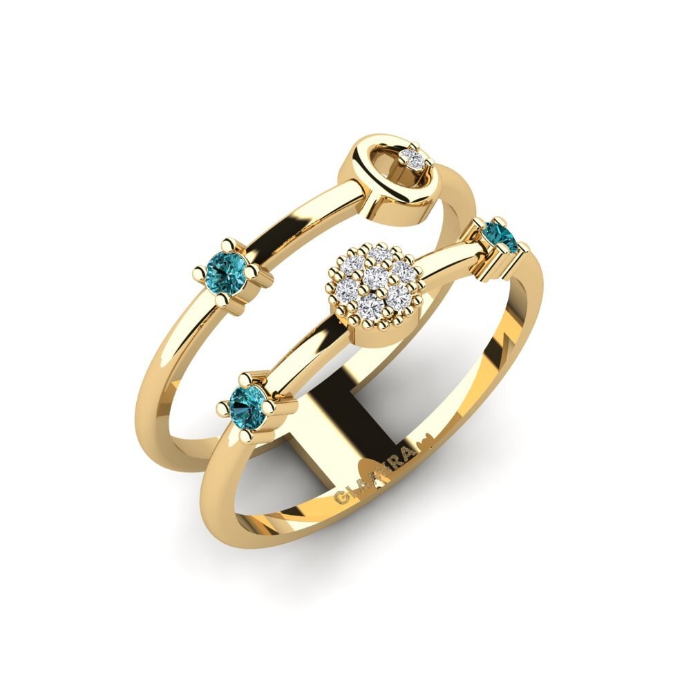 Diamante Azul Anel Iseltwald