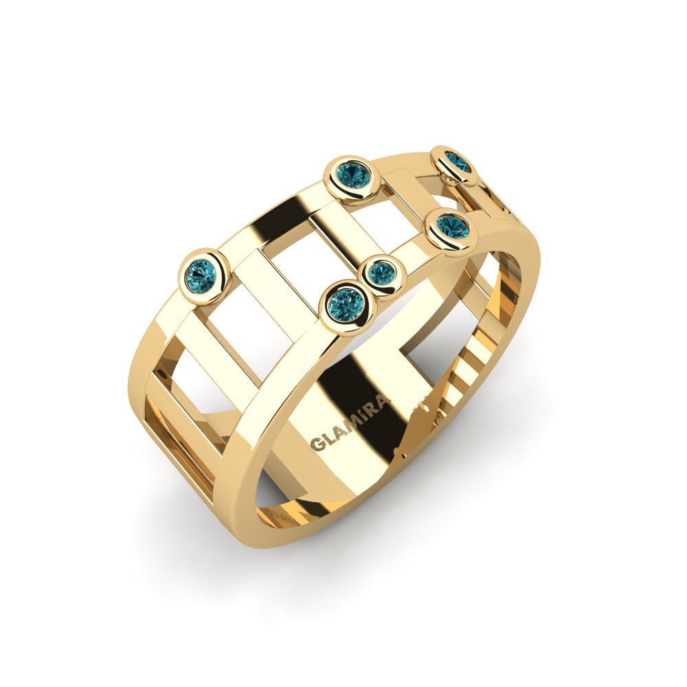 Diamante Azul Anillo Kuwira
