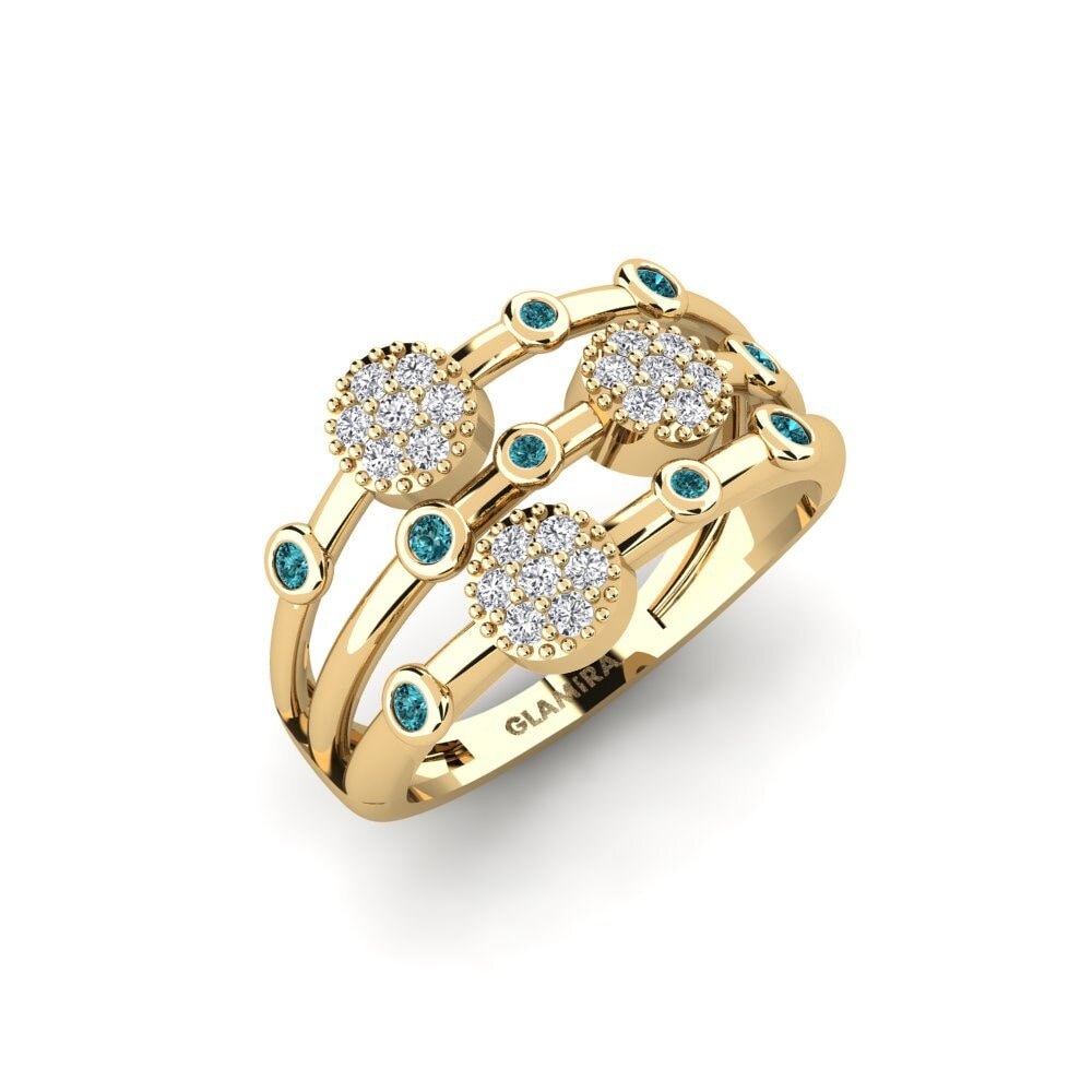 Diamante Azul Anillo Mehur