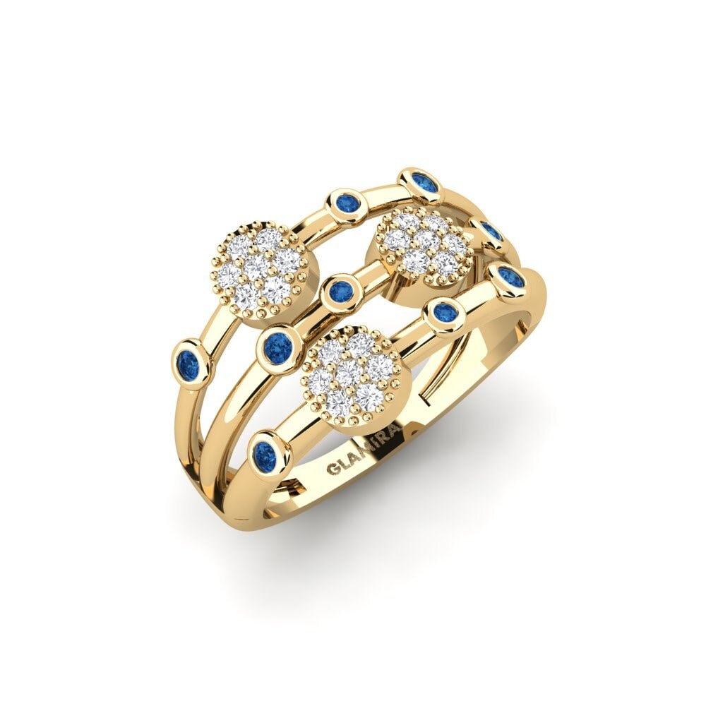 Dark Blue Zirconia Ring Mehur
