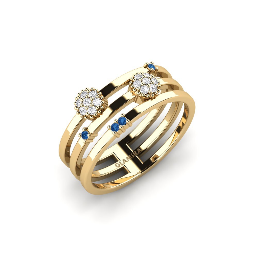 Dark Blue Zirconia Ring Meton