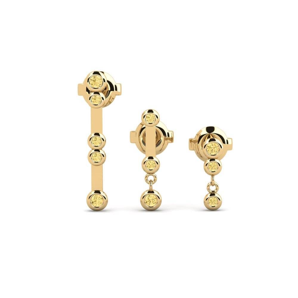 Yellow Diamond Women's Earring Minge - Set