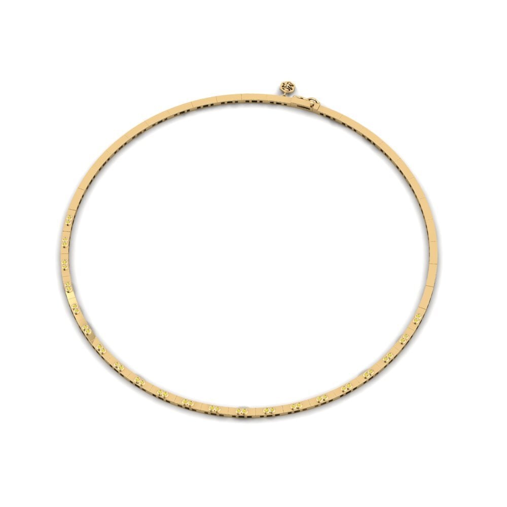Saphir Jaune Collier Nasiennie