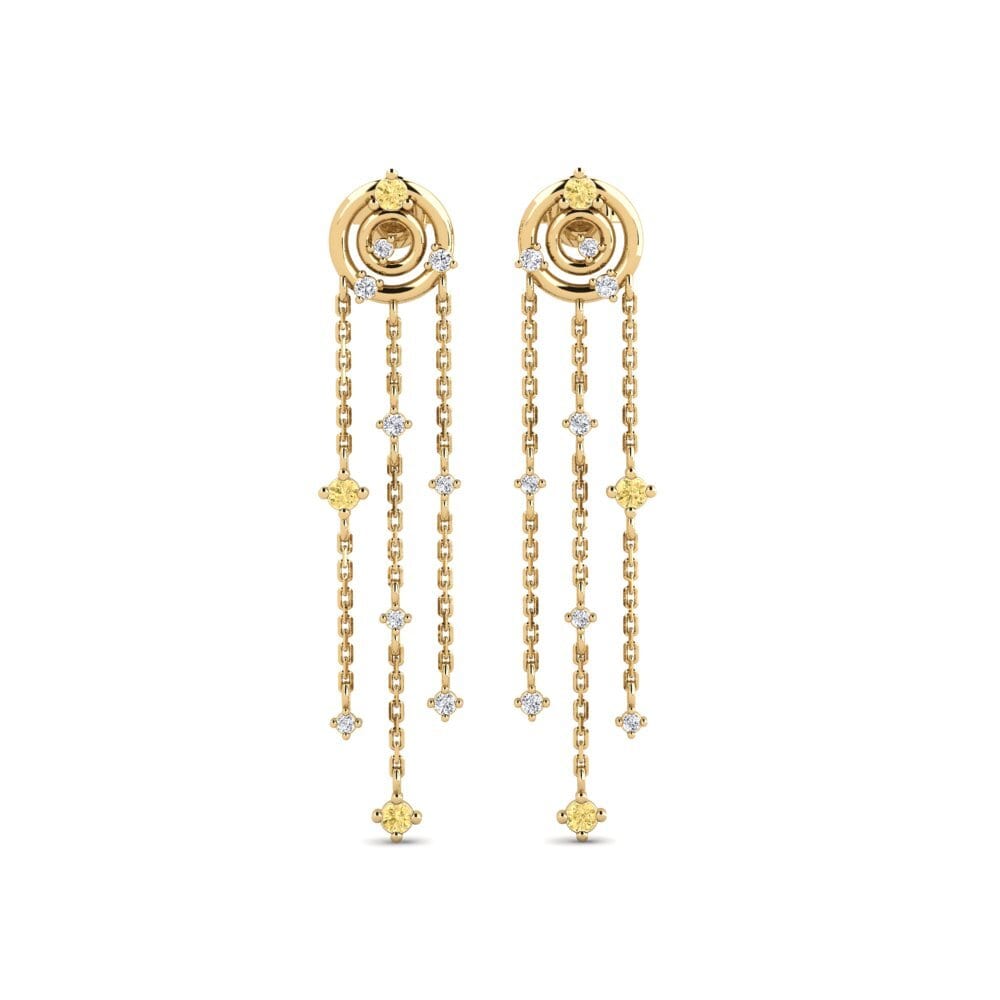 Yellow Diamond Women's Earring Paradoxra