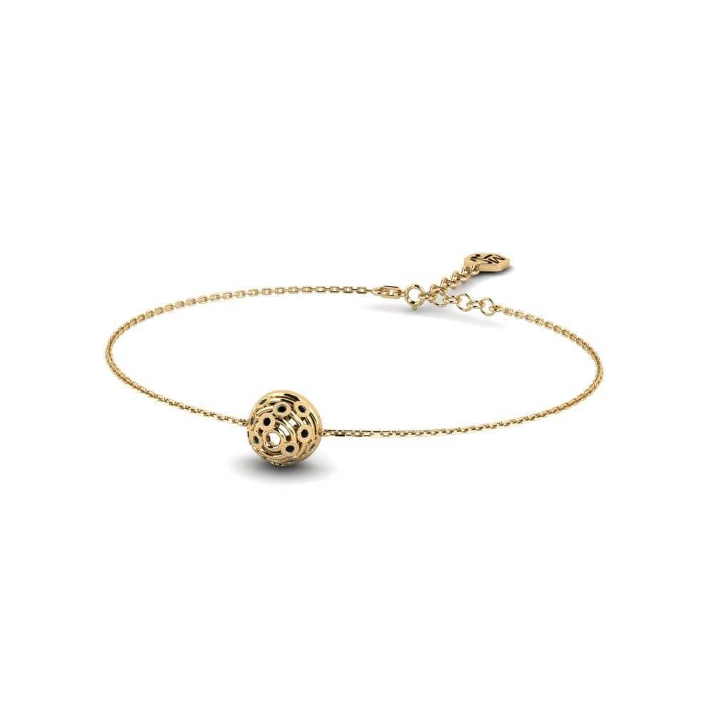 Schwarzer Saphir Damen armband Slindon