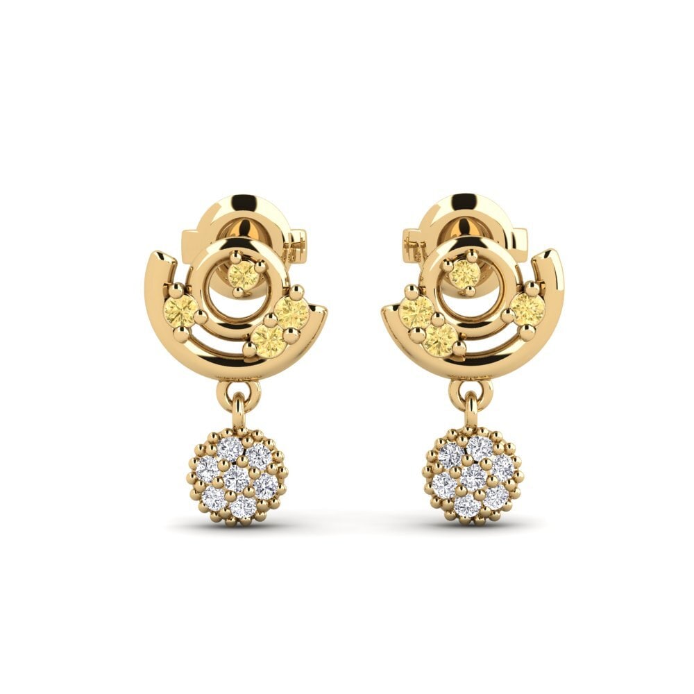 Yellow Diamond Women's Earring Thunath - A