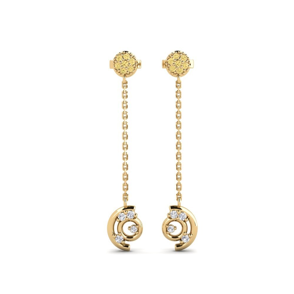 Yellow Diamond Women's Earring Thunath - B