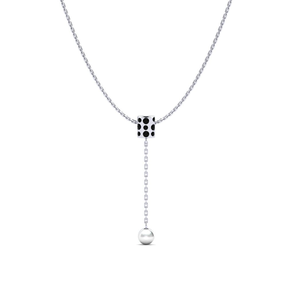 950 Platinum Black Diamond Women's Pendant Mielec