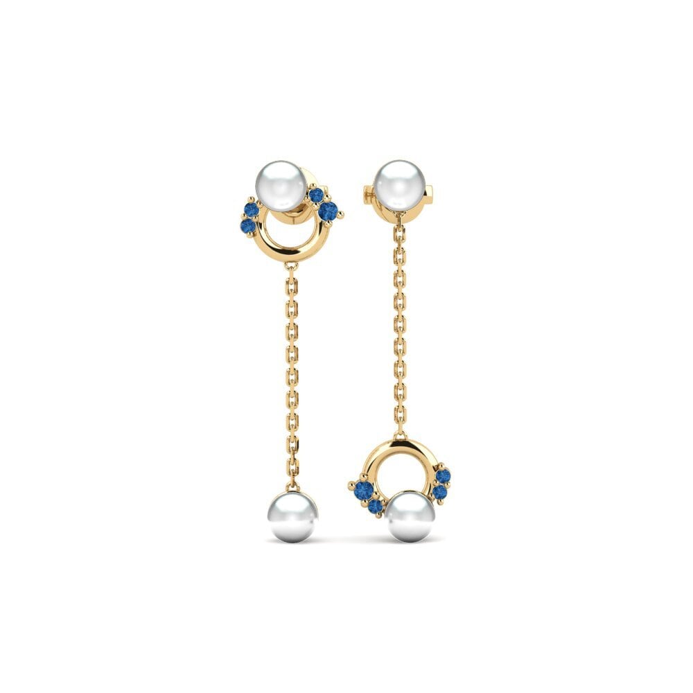 Dark Blue Zirconia Women's Earring Poni