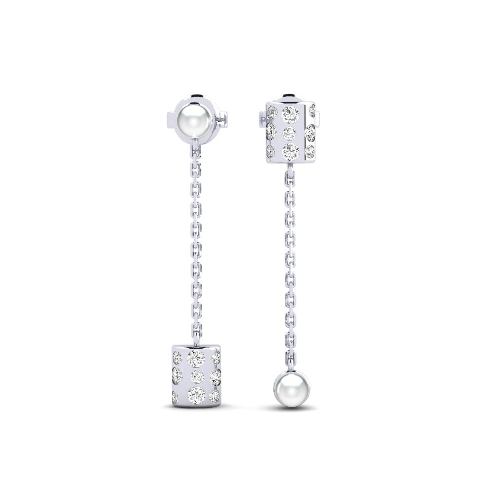 White Silver Moissanite Women's Earring Salihorsk