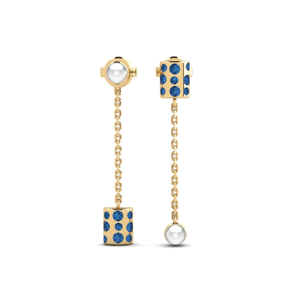 Dark Blue Zirconia Women's Earring Salihorsk