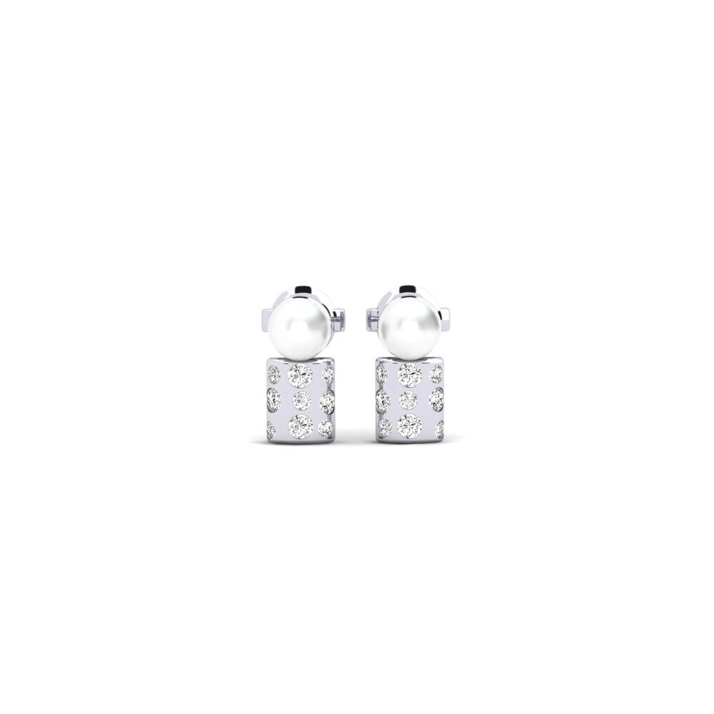 White Silver Moissanite Women's Earring Slonim
