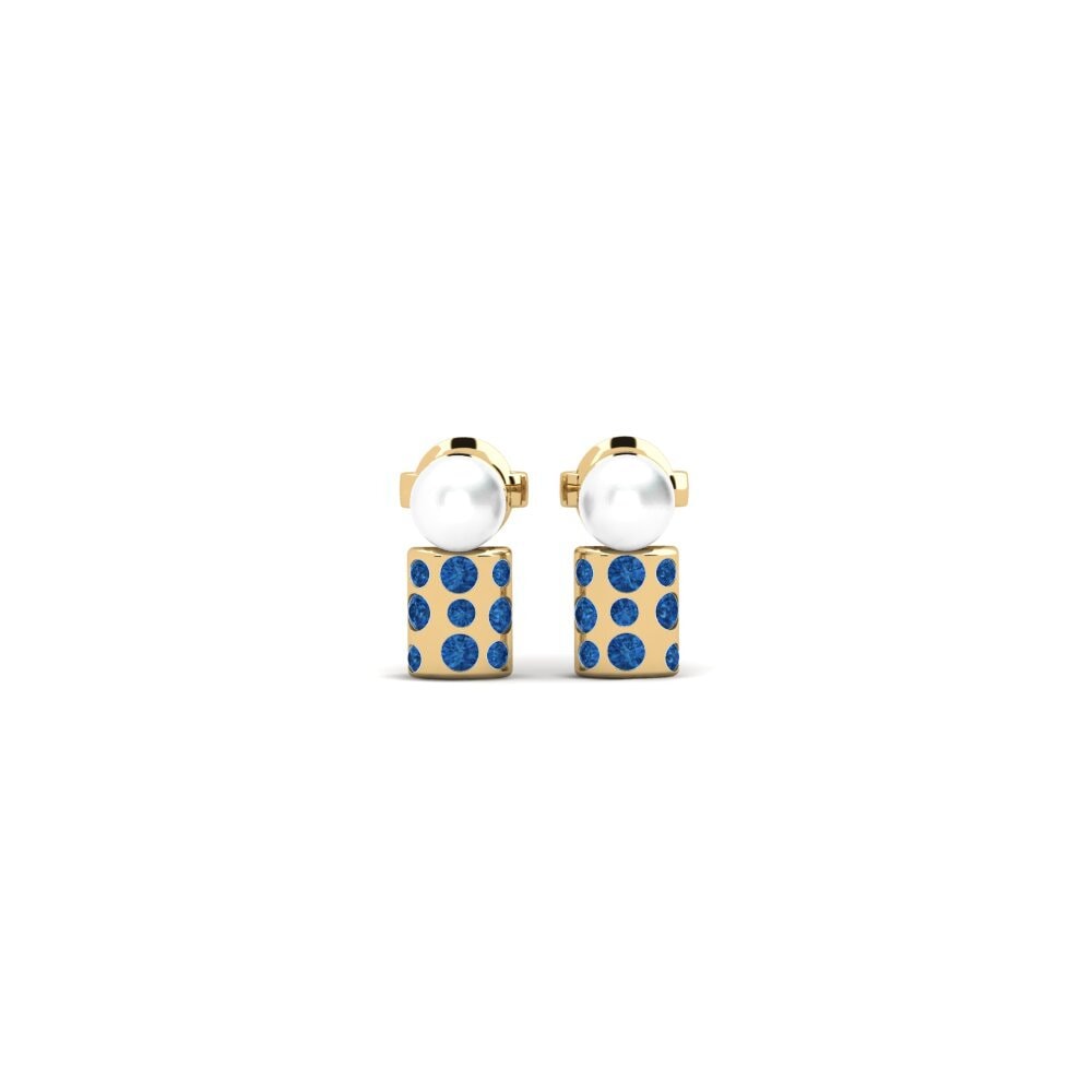 Dark Blue Zirconia Women's Earring Slonim