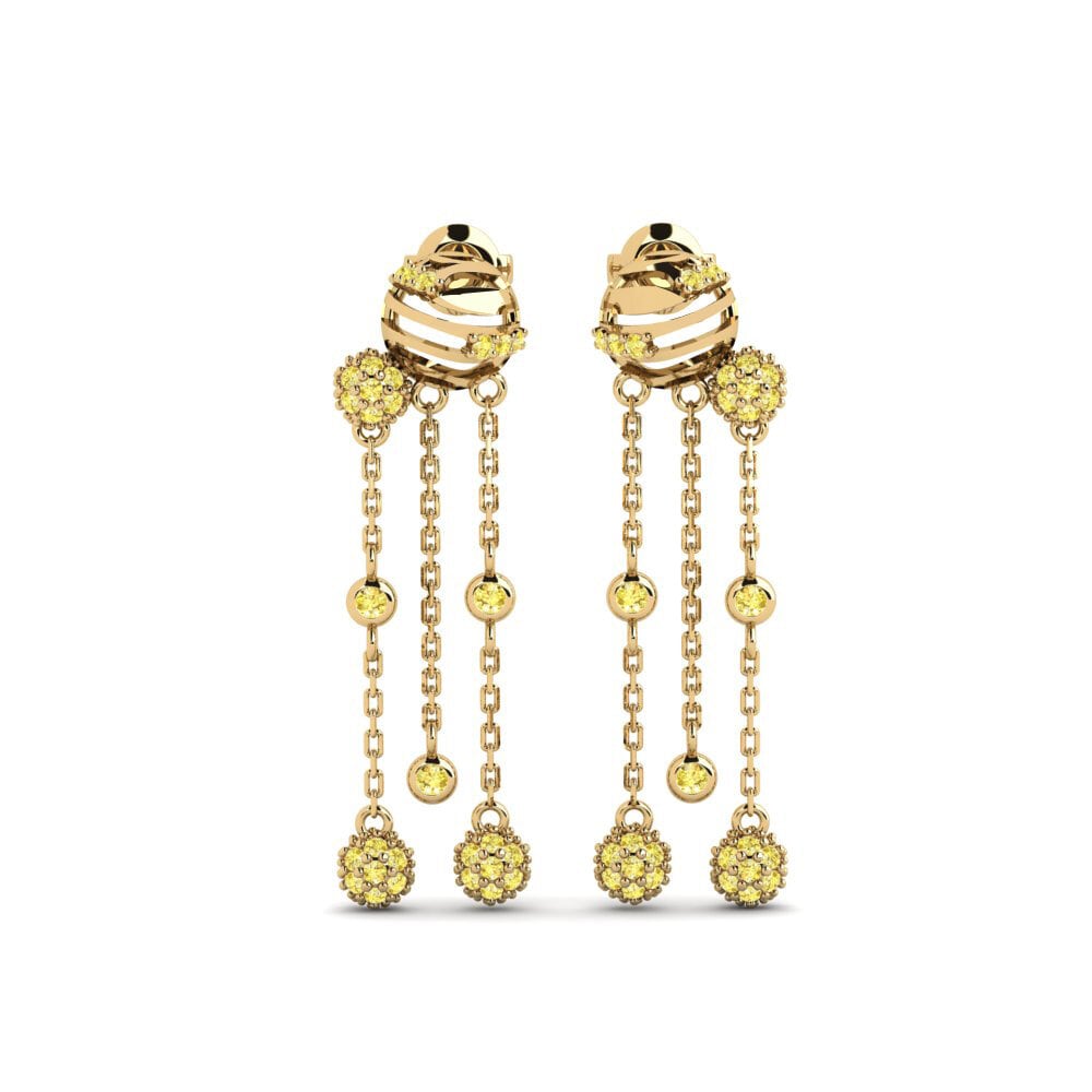 Yellow Sapphire Women's Earring Werklikheid