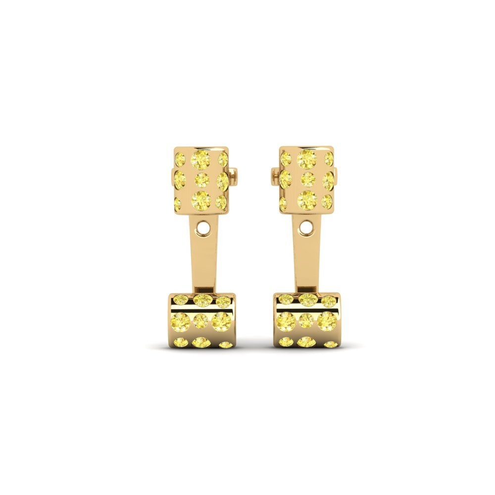 Yellow Sapphire Women's Earring Witkowo