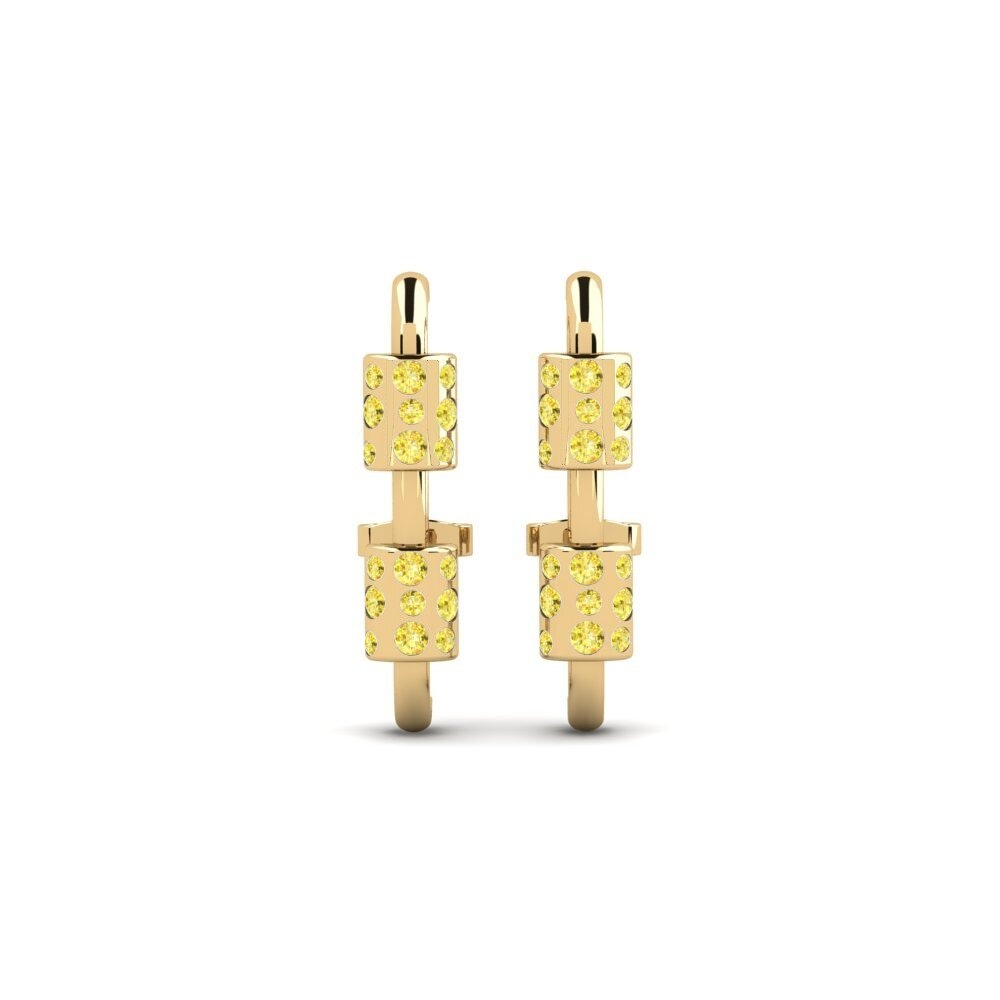 Yellow Sapphire Women's Earring Wronki