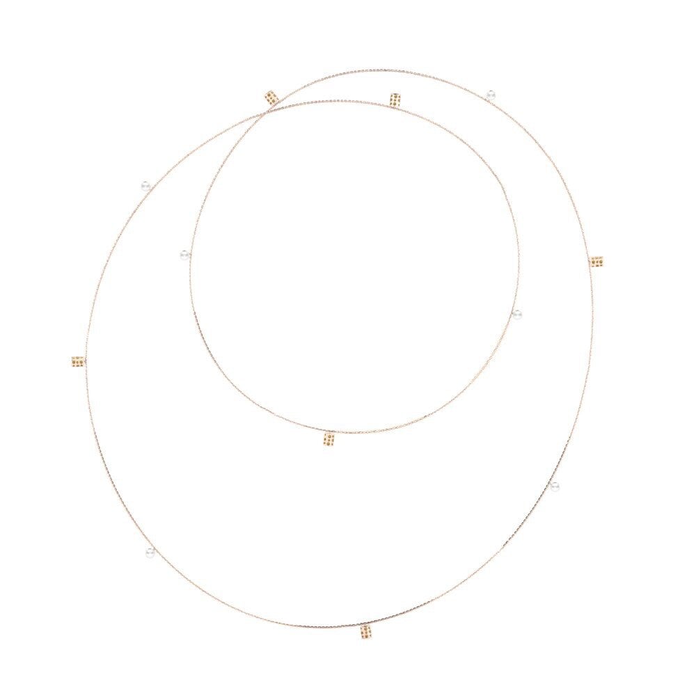 Rotgold 750 Brauner Diamant Damen halskette Bjaroza