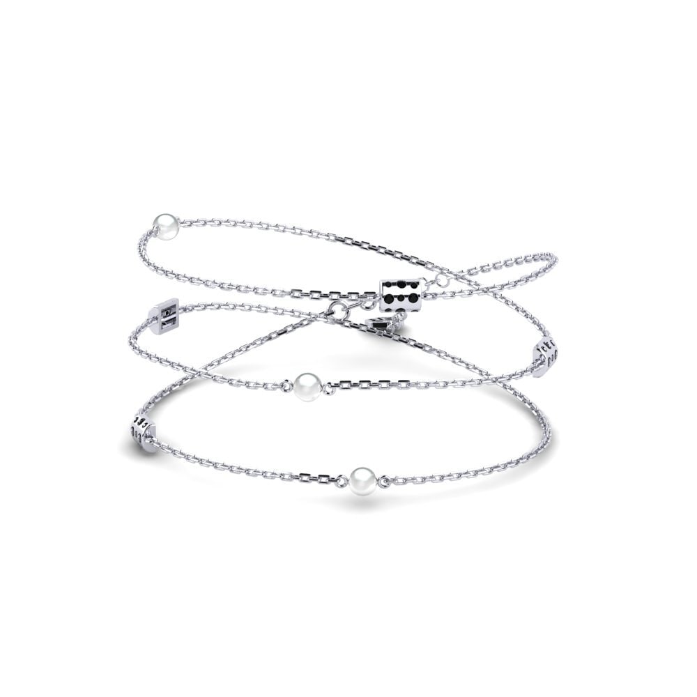 14ct White Gold Black Diamond Women's Necklace Encamp