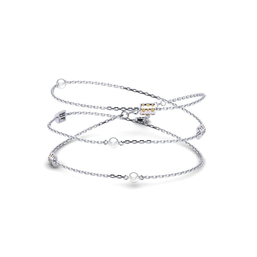 Weißgold 750 Brauner Diamant Damen halskette Encamp