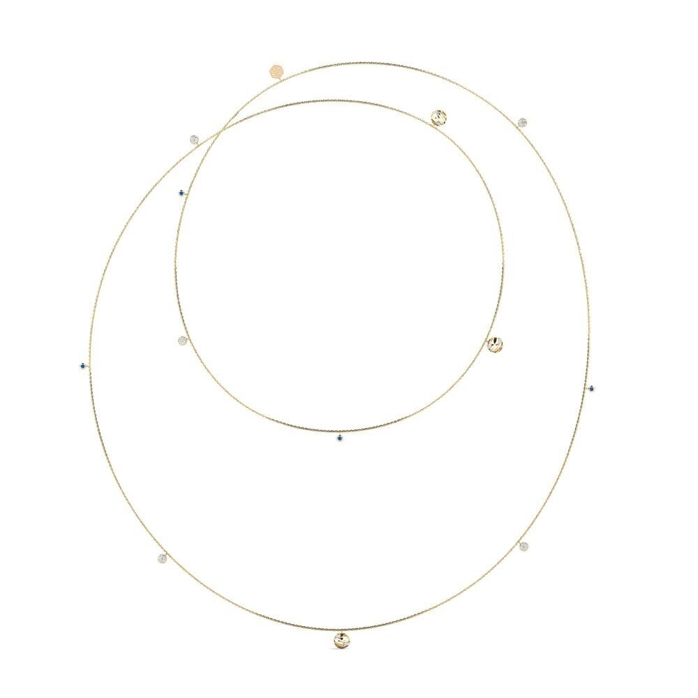 Dark Blue Zirconia Women's Necklace Hadit