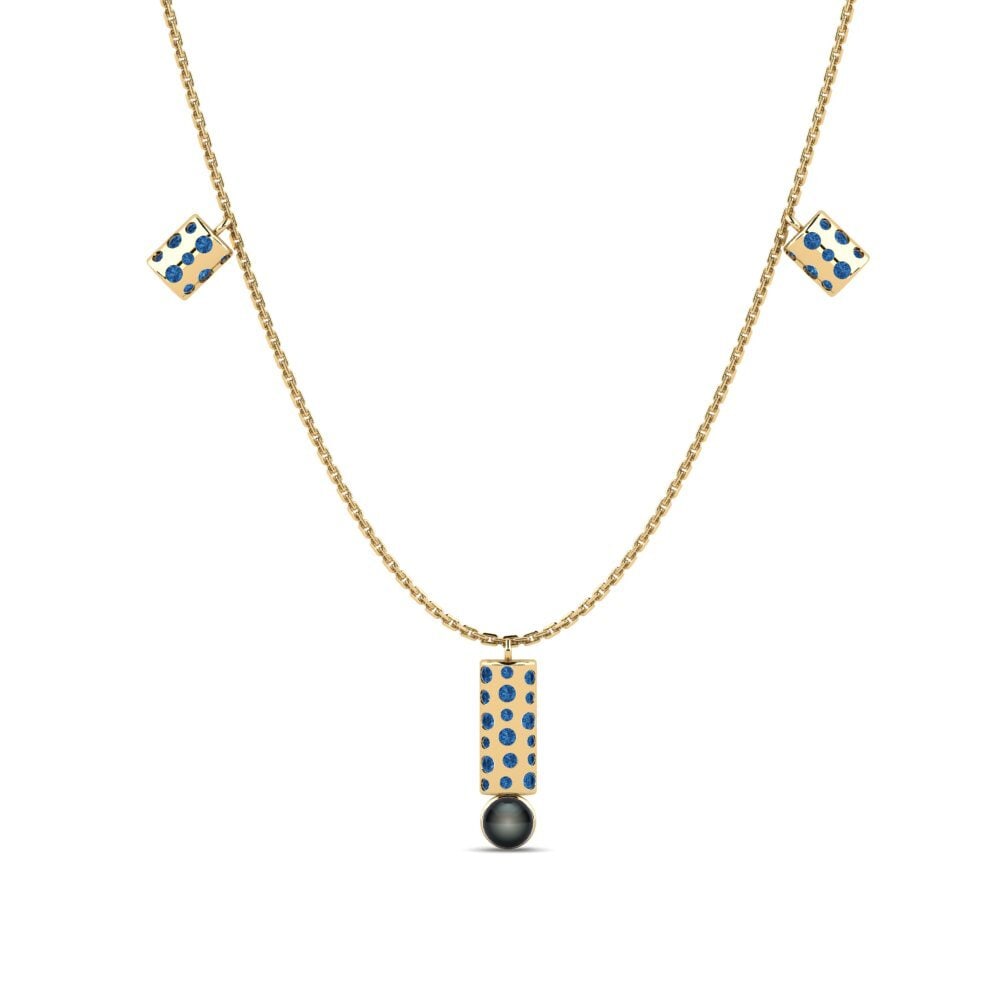 Dark Blue Zirconia Women's Necklace Maszewo