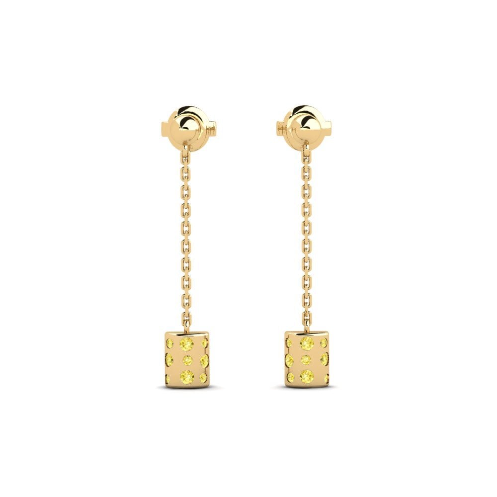 Yellow Sapphire Women's Earring Mikstat